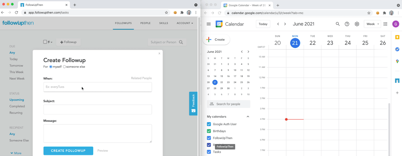 googlecalendarsmaller Followup Expert